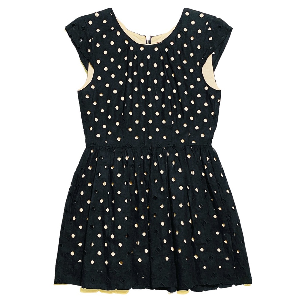 Tigerlily Australia Black Nude Tan Eyelet Dress Full Circle Tail Size US 6